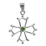 Load image into Gallery viewer, 925 Silver Peridot Cross Pendant for Women | Gemstone Jewelry
