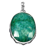 Load image into Gallery viewer, Emerald Pendant Necklace in Sterling Silver | Women's Jewelry Gift
