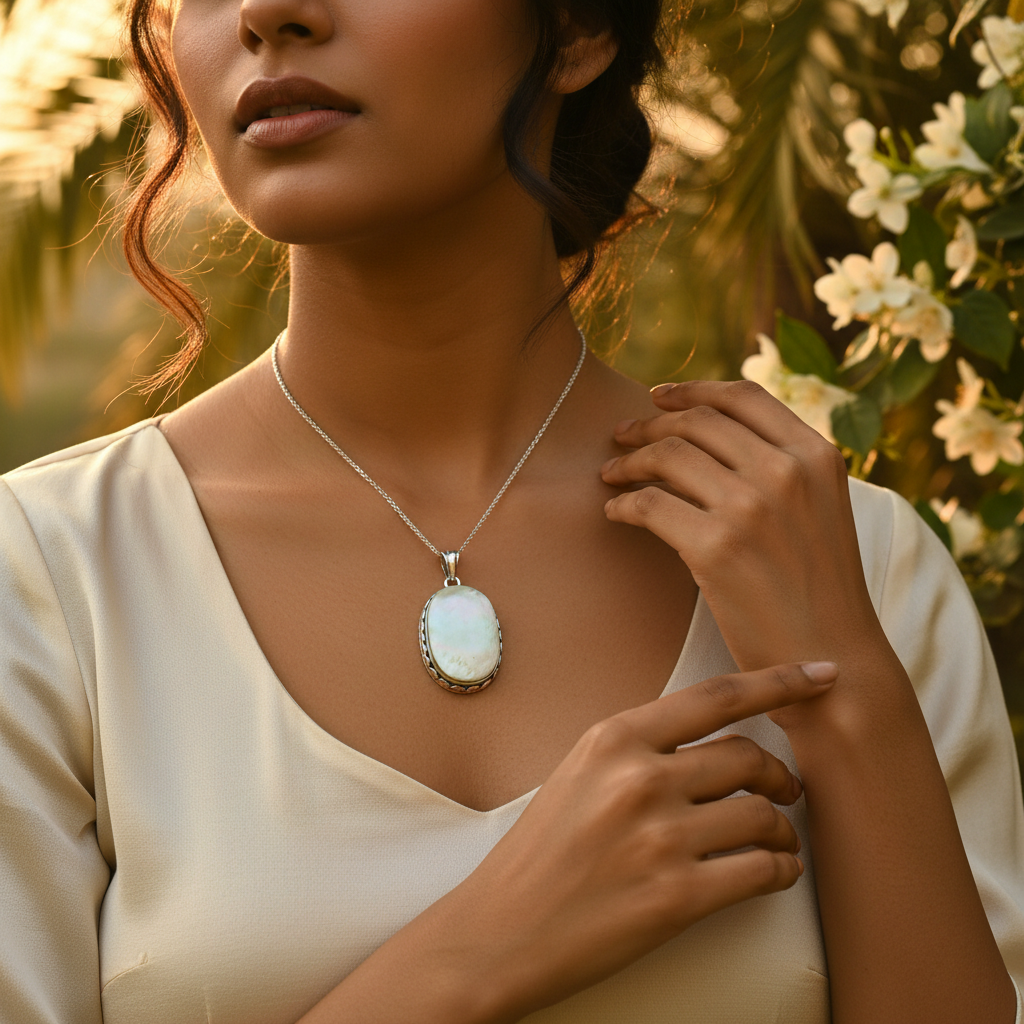 925 Silver Mother of Pearl Pendant for Women | Gift Jewelry