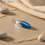 Load image into Gallery viewer, Colgante de piedra preciosa azul plateada | Joyería de plata de ley | Regalo
