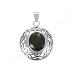 Load image into Gallery viewer, 925 Silver Green Gemstone Pendant | Oval Cut | For Women
