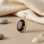 Load image into Gallery viewer, 925 Silver Smoky Quartz Pendant for Women | Gemstone Jewelry
