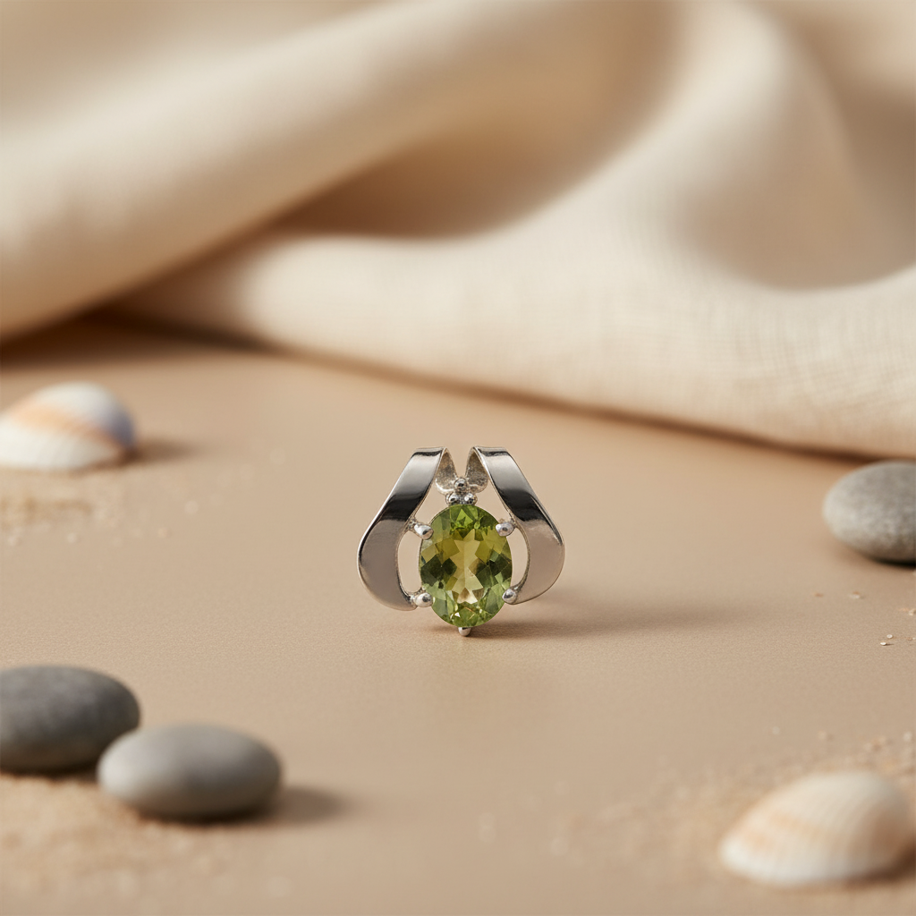 925 Silver Peridot Pendant for Women | Gemstone Jewelry