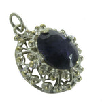 Load image into Gallery viewer, Silver Pendant with Blue Gemstone for Women | Art Palace Jewelry
