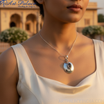 Load image into Gallery viewer, 925 Silver Black Gemstone Pendant Necklace for Women
