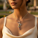 将图像加载到图库查看器中， 925 Silver Multi-Gemstone Pendant for Women | Colorful Gemstone Jewelry
