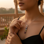 Load image into Gallery viewer, 925 Silver Chakra Gemstone Pendant for Women | Energy Healing Jewelry
