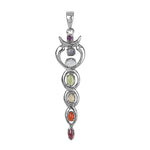 Load image into Gallery viewer, 925 Silver Chakra Pendant Necklace | Gemstone Jewelry for Women
