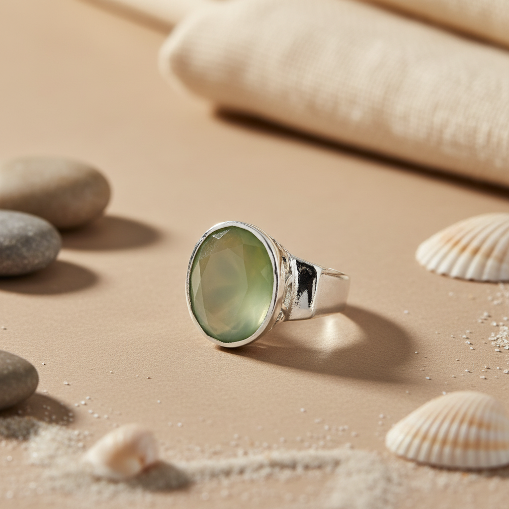 925 Silver Chalcedony Ring for Women | Statement Jewelry