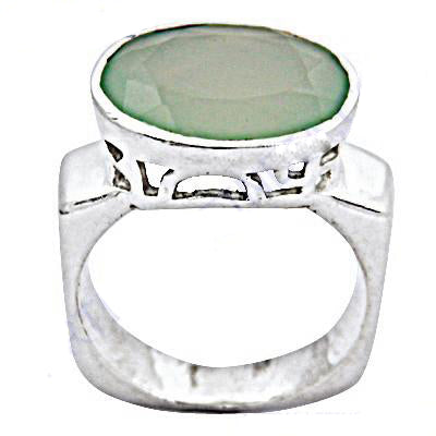 925 Silver Chalcedony Ring for Women | Statement Jewelry