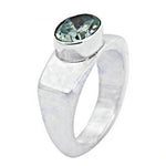 Load image into Gallery viewer, Silver Ring with Blue Gemstone for Women | Statement Ring
