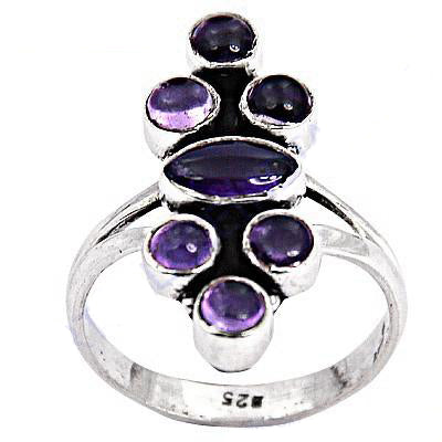 925 silver amethyst ring for women | gemstone jewelry