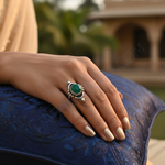 将图像加载到图库查看器中， 925纯银黑玛瑙戒指（女士款）| 宝石首饰
