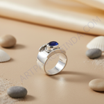 Load image into Gallery viewer, 925 Silver Blue Gemstone Ring | Statement Ring for Women
