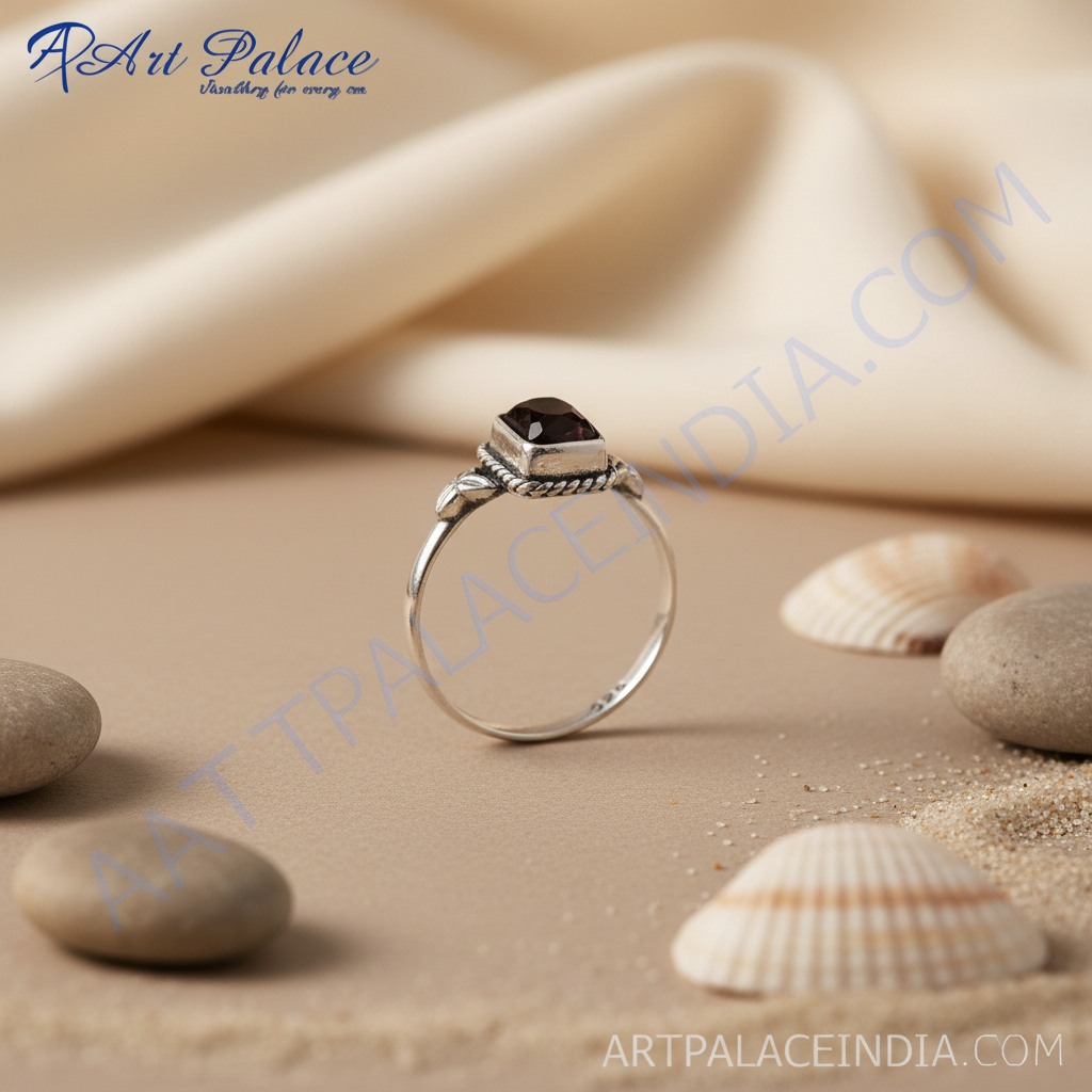 925 Silver Garnet Ring for Women | Gemstone Jewelry