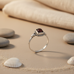 Load image into Gallery viewer, 925 Silver Garnet Ring for Women | Gemstone Jewelry
