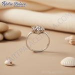 Load image into Gallery viewer, Silver Cubic Zirconia Cluster Ring for Women | Wedding Gift
