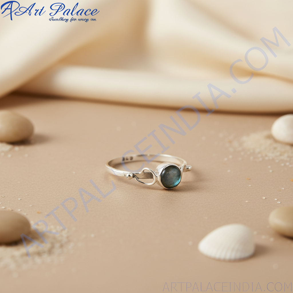 925 Silver Green Gemstone Ring for Women | Daily Wear