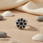 将图像加载到图库查看器中， 925 Silver Sapphire Gemstone Ring for Women | Cocktail Jewelry
