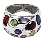 Load image into Gallery viewer, 925 Silver Multi-Gemstone Ring for Women | Statement Jewelry
