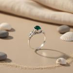 Load image into Gallery viewer, 925 Silver Green Onyx Ring for Women | Gemstone Jewelry
