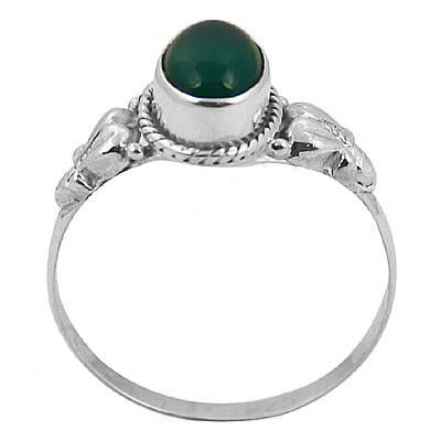 925 Silver Green Onyx Ring for Women | Gemstone Jewelry