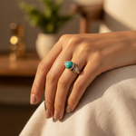 将图像加载到图库查看器中， 925 Silver Turquoise Ring for Women | Gemstone Jewelry
