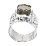 将图像加载到图库查看器中， 925 Silver Smoky Quartz Ring | Men's Ring | Gift for Him

