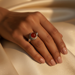 Load image into Gallery viewer, 925 Silver Coral Ring for Women | Gemstone Jewelry Gift

