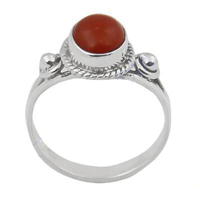 925 silver coral ring for women | gemstone jewelry gift