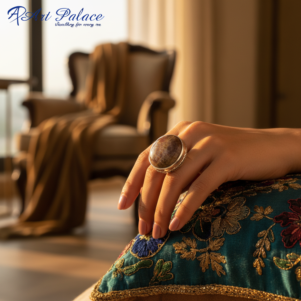 Silver Gemstone Ring for Women | Statement Jewelry Gift