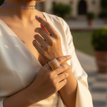 Load image into Gallery viewer, Anillo de ágata plateada para mujer | Joyas llamativas
