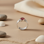 将图像加载到图库查看器中， 925 Silver Red Gemstone Ring for Women | Daily Wear Jewelry
