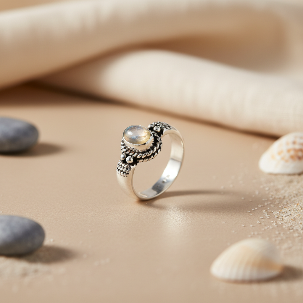 925 Silver Moonstone Ring for Women | Sterling Silver Jewelry