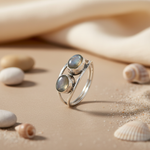 将图像加载到图库查看器中， 925 Sterling Silver Double Stone Ring for Women | Gift Jewelry
