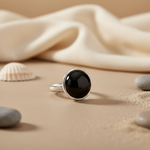 将图像加载到图库查看器中， Silver Onyx Ring for Women | Statement Jewelry
