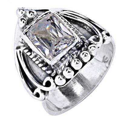 925 silver square cut ring for women | gift jewelry
