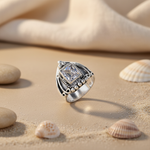 将图像加载到图库查看器中， 925 Silver Square Cut Ring for Women | Gift Jewelry
