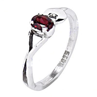 925 Silver Garnet Ring for Women | Gemstone Jewelry