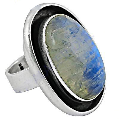 925 Silver Moonstone Oval Ring for Women | Gift Jewelry