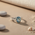 将图像加载到图库查看器中， 925 Sterling Silver Aquamarine Ring for Women | Gift Jewelry
