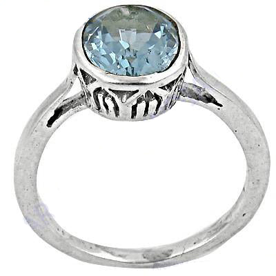 925 Sterling Silver Aquamarine Ring for Women | Gift Jewelry