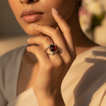 Load image into Gallery viewer, 925 Silver Garnet Ring for Women | Statement Jewelry
