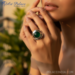 Load image into Gallery viewer, Anillo de ónix verde en plata de ley 925 para mujer | Joyería con estilo
