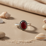 将图像加载到图库查看器中， 925 Silver Red Carnelian Ring for Women | Gemstone Jewelry
