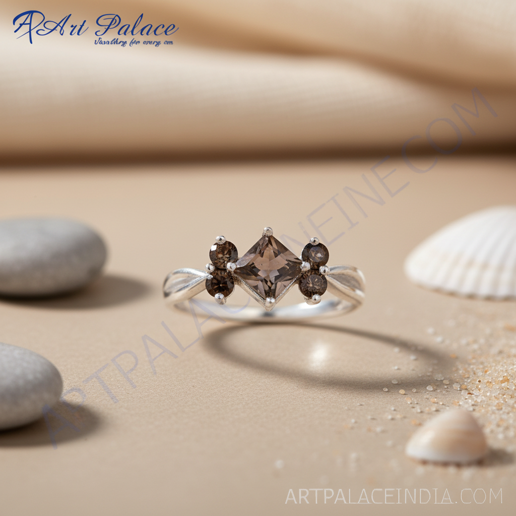 925 Silver Smoky Quartz Ring | Women's Gemstone Jewelry