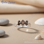 Load image into Gallery viewer, 925 Silver Smoky Quartz Ring | Women's Gemstone Jewelry
