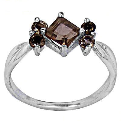 925 silver smoky quartz ring | women's gemstone jewelry