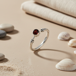 将图像加载到图库查看器中， 925 Silver Red Gemstone Ring | For Women | Daily Wear
