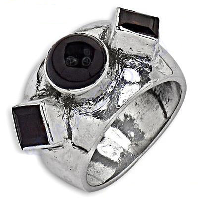 925 Silver Onyx Gemstone Ring for Women | Statement Jewelry